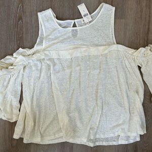 Meadow Rue Cream Off-Shoulder Blouse